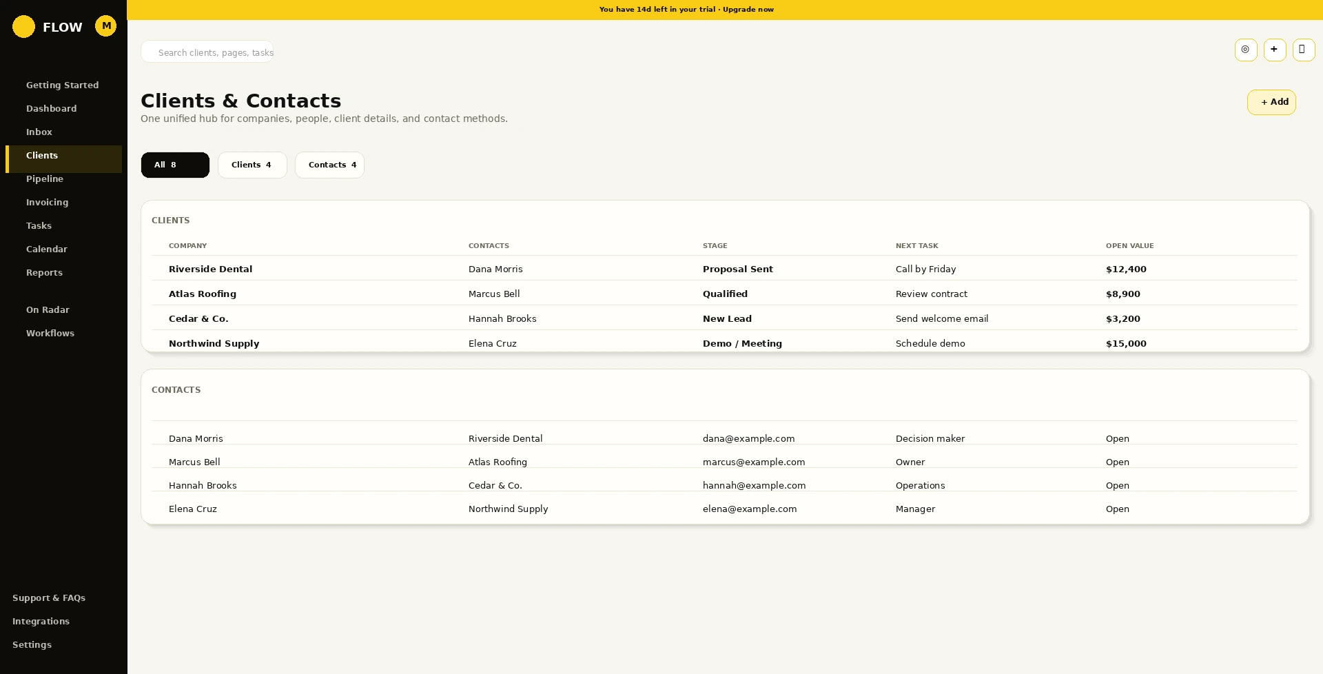 Flow Clients workspace